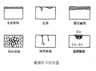 腐蚀的不同形态